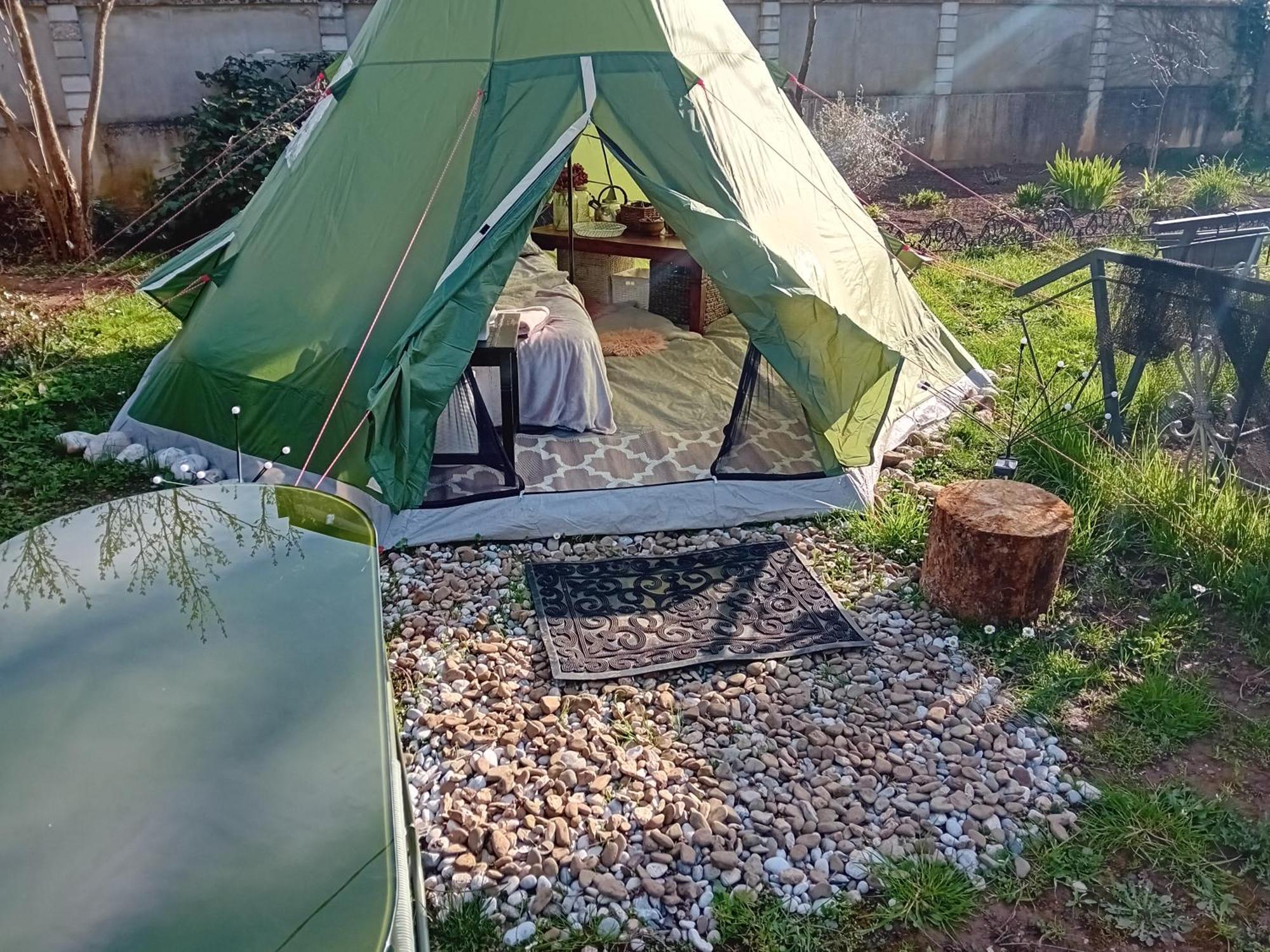 Indian Tent Tipi In Shared Lot And Shared Bathroom Mrse Exterior foto